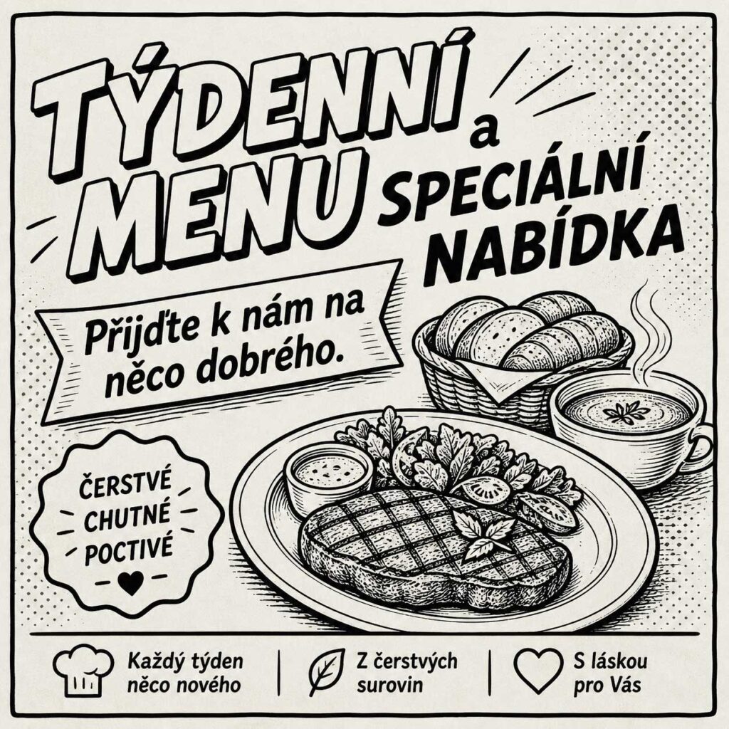 Kožová hora - restaurace, ubytování, rozhledna. Týdenní menu a speciální nabídka restaurace.