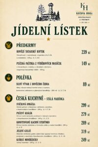 Jídelní lístek